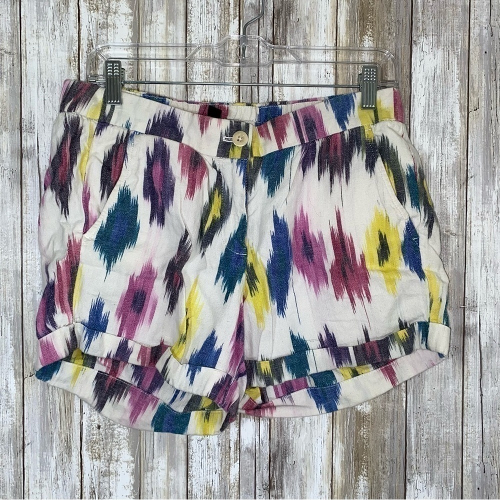 J. Crew Paint Swatch Linen Blend Shorts - Picture 1 of 6